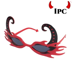 Spooky Halloween Novelty Glasses - Unique Design Party Props & Photo Accessories (Devil s Corner 1pc)