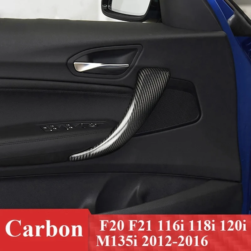 

ABS Carbon Fiber Car Interior Door Panel Cover For BMW 1 2 Series F20 F21 F22 F23 2012-2016 Door Pull Handle Trim