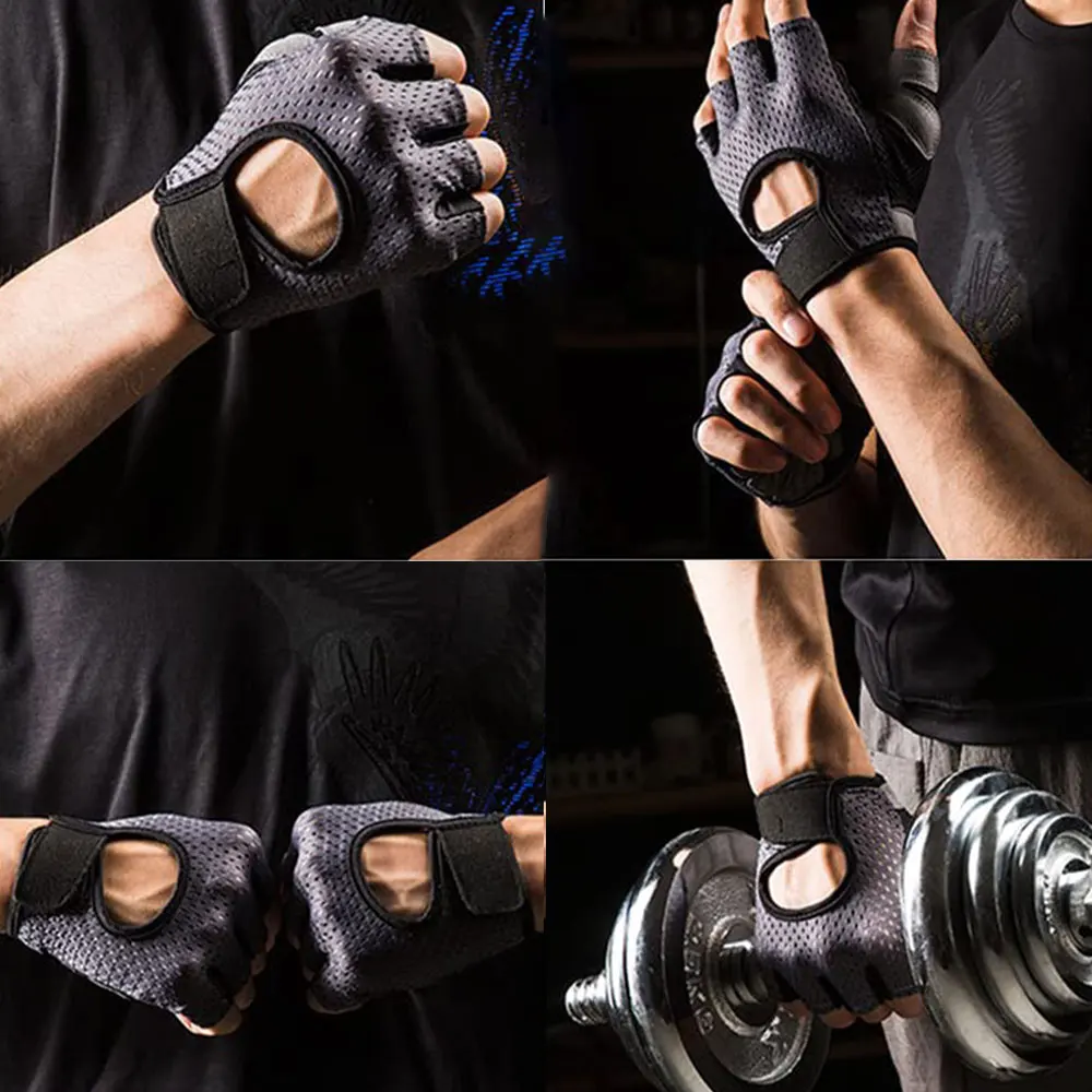 Sport Gloves Gym Gloves Breathable Training Gloves With Microfiber Fabric No Slip Silicone Fitness For Weightlifting Pull Ups Cycling