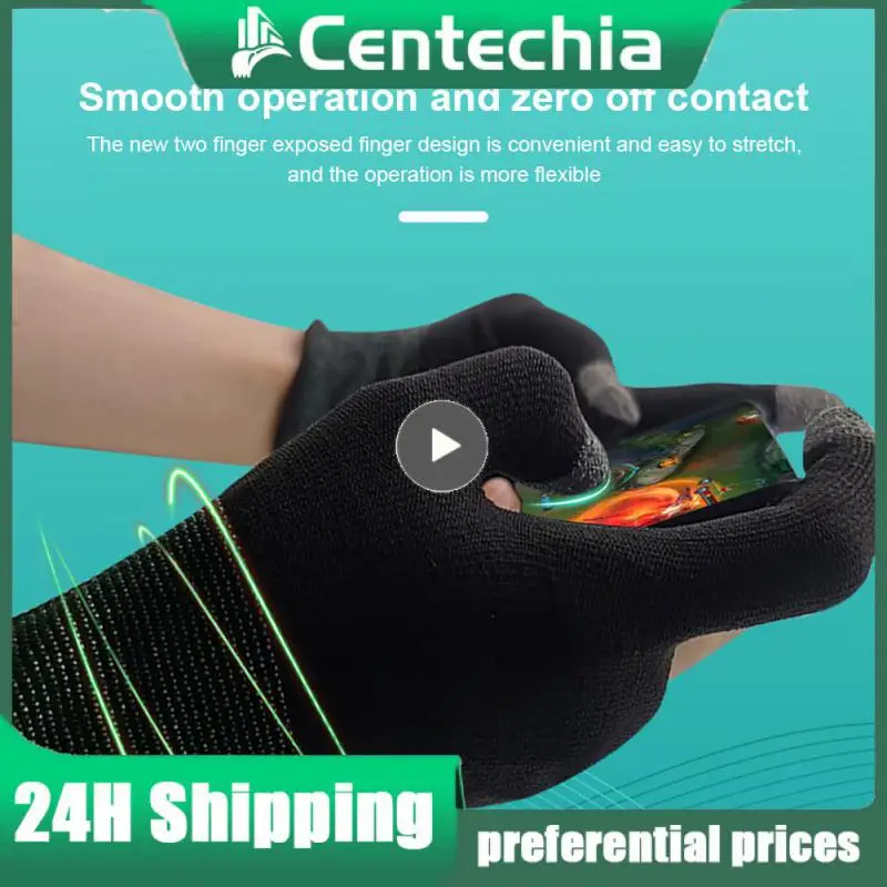 

Игровые перчатки с двумя пальцами, бесшовные перчатки для мобильных игр с защитой от пота, для сенсорных экранов, для мобильных игровых контроллеров