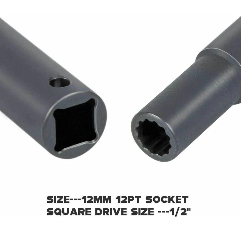 TM Rocker Arm Shaft Socket for Detroit Diesel 60 Engine Series Alternative to J-44706 12MM 12PT 1/2 Inch Drive Extra Deep Socket