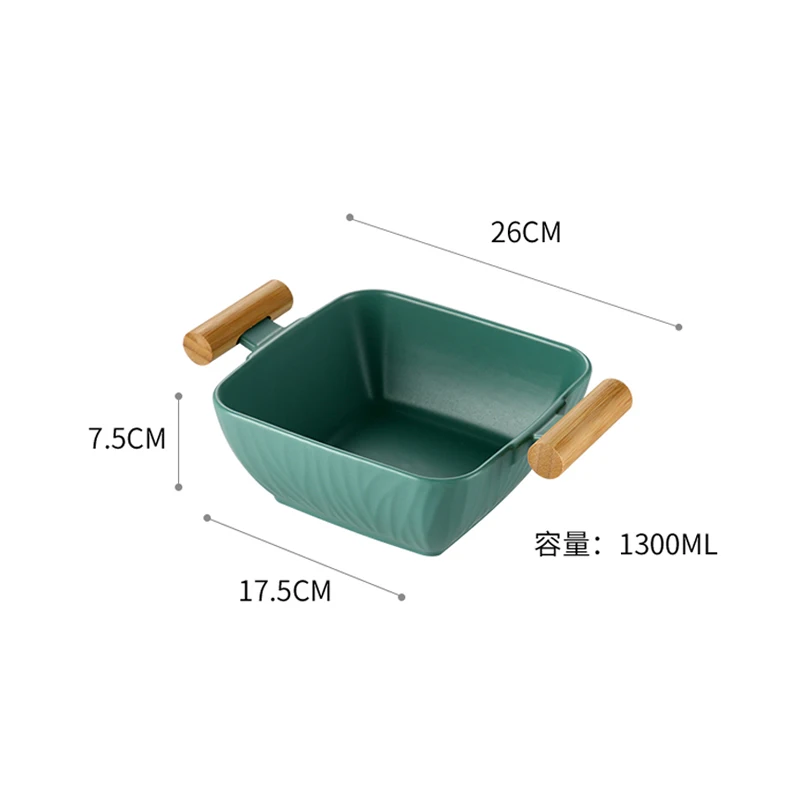 북유럽 세라믹 과일 접시 주방 용품 뚜껑이있는 가정용 샐러드 깊은 그릇 레스토랑 장식 식기