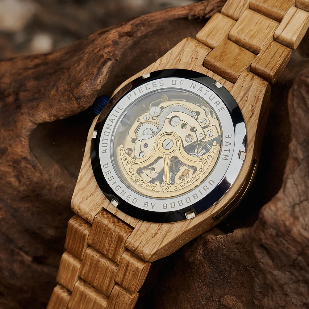 BOBO BIRD Nuovo orologio da uomo in legno Orologio al quarzo cronografo
