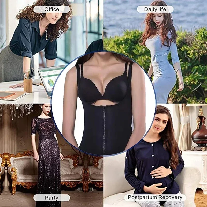 Women Waist Trainer Vest Slimming Corset  Weight Loss Body Shaper Sauna Suit Compression Shirt Belly Girdle Tops Shapewear Strap