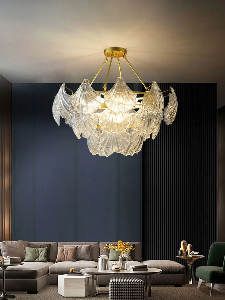 

Glass Pendant Light Hanging Lamps for Ceiling Dining Table Lighting Lamp for Bedroom Luxury Design Living Room Chandelier