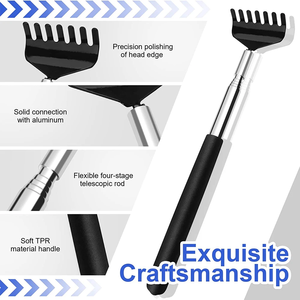 Back Scratchers Tickle Tool Massage Tool Extendable Back Scratcher Portable Telescoping Metal Back Scratchers/Hand Massager For Thanksgiving Birthday Christmas Gifts