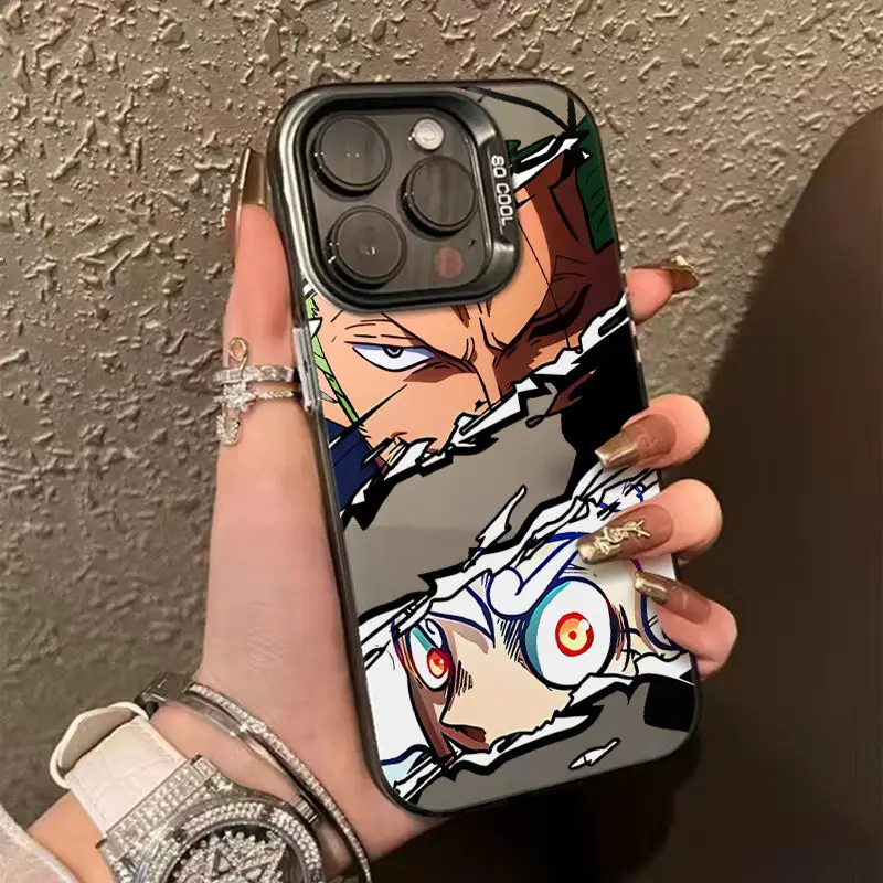 thumbnail image 1 of Funda de teléfono de animación Ardour recto súper fresco para iPhone 15 14 13 12 11Pro Max 78Plus XR XS MAX MINI Y2K, cubierta trasera anticaída, 1 of 4