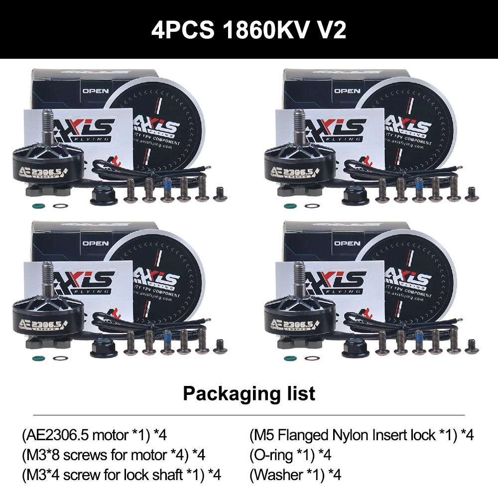 4PCS 1860KV V2
