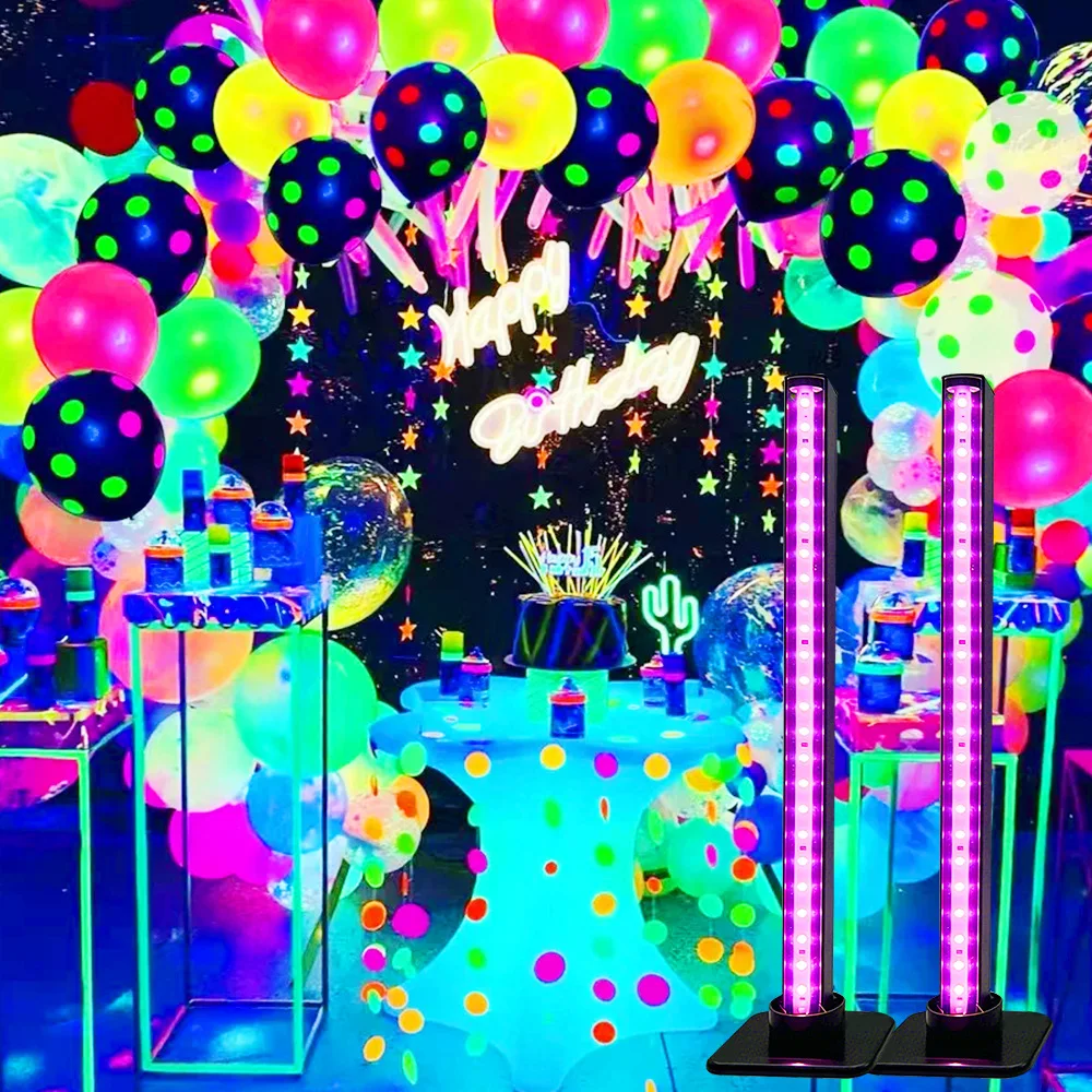 UV 블랙 라이트 램프 UV 투광등 LED 실내 장식 파티 분위기 댄스 테이블 램프 UV 라이트 할로윈 형광 파티