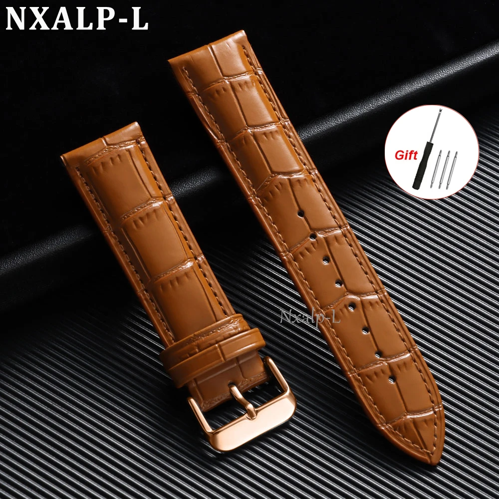 Premium Genuine Leather Watch Band Replacement Strap – Elegant Cowhide Wristband
