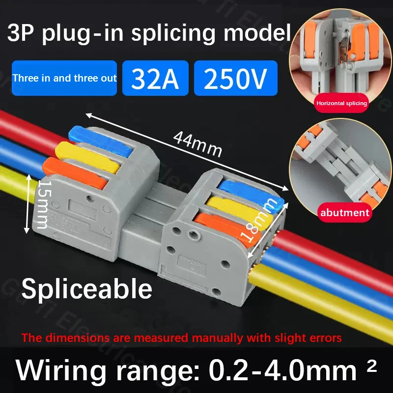 Male female docking Mini Quick Wire Connector Universal Compact Electrical Wiring Connectors Push-in Conductor Terminal Block image 13