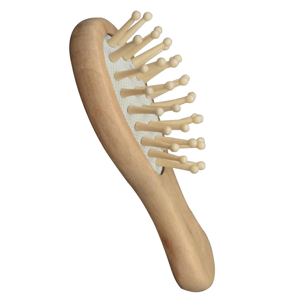 3 Mini-Haarbürsten Aus Bambus – Massagekämme Für Kopfhaut & Gesundes Haar (ca. 12 X 4 Cm)