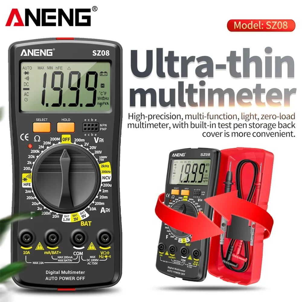 Polimetro Digital Multimetro Profesional Tester Voltimeter Medidor Tension  AC DC