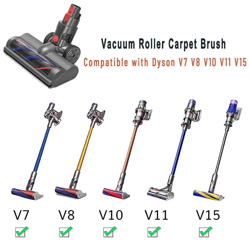 LED-Lit Quick-Release Roller Brush Head Replacement