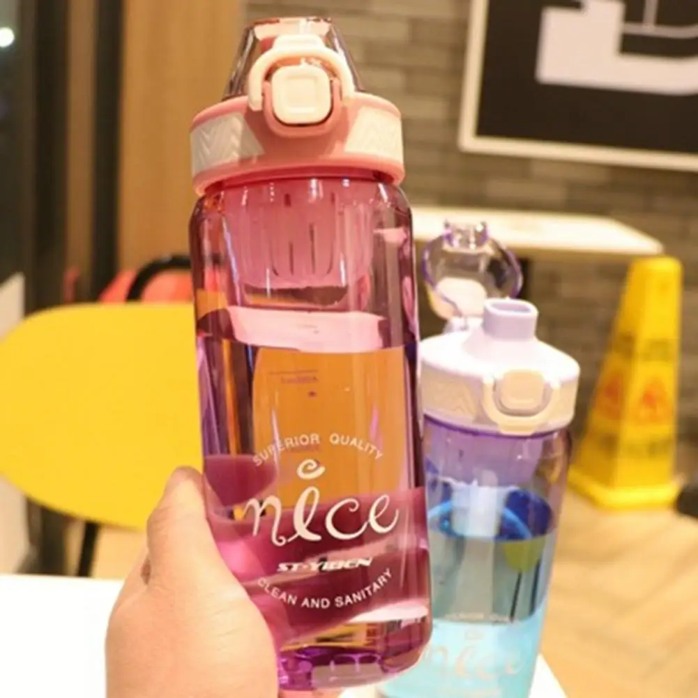 660ML/800ML/1000ML Sports Water Bottle Leakproof Clear Scale Water Cup High Temperature Resistant Sports Bottle for