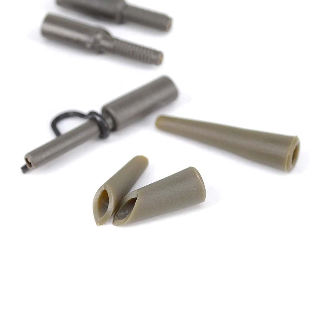 Accessori per la pesca alla carpa Confezione d'azione con clip per piombo da pesca - Girelle a cambio rapido con clip per piombo, gomme per coda e tubi per carpa Rig