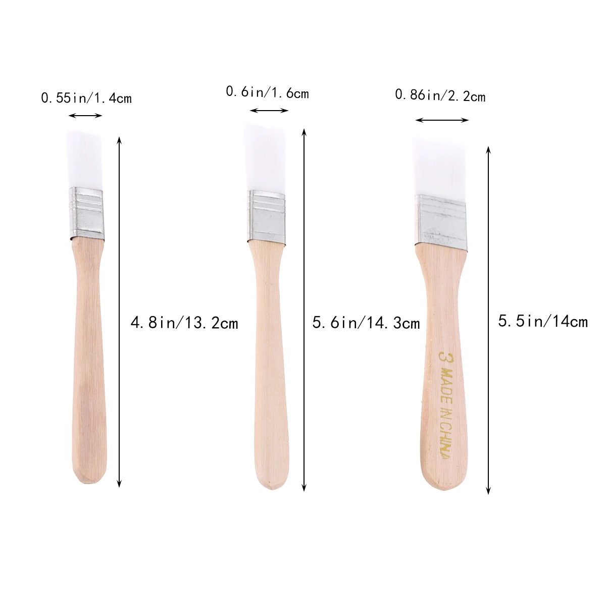 6Pc Chip Brushes Wooden Handle Wall Furniture Painting Brush For Stains Varnishes Glues Nylon Thickened Painting Chip Paint wall painting brush trimming paint brush