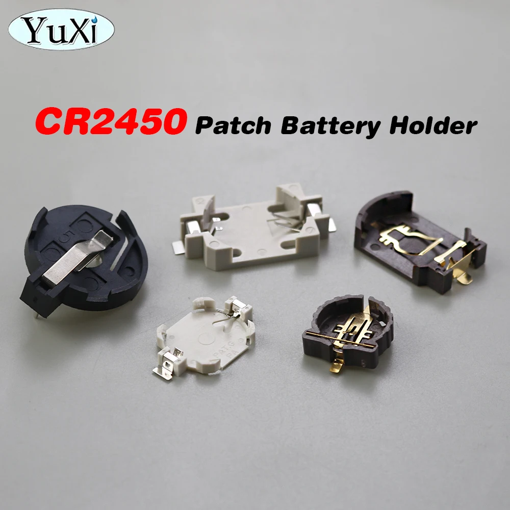 코인 배터리 소켓 케이스 홀더, 금도금 셀 버튼 배터리 홀더, 수리 부품, CR2450 패치, CR2450, 2 개, 5 개, 10 개