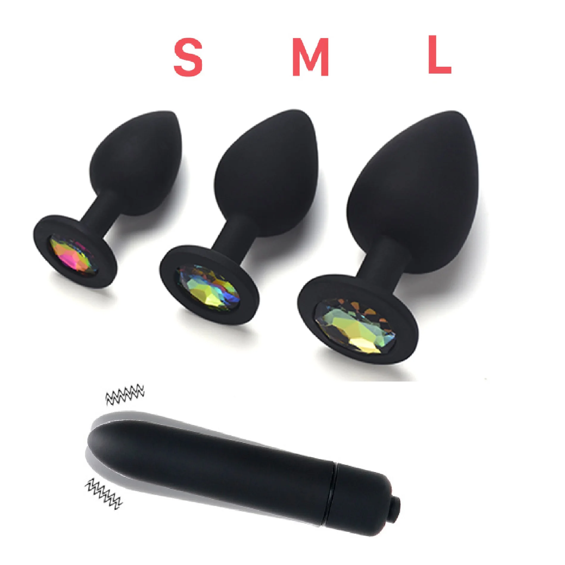 Plug anale in silicone e vibratore bullet per prostata_voghion.com