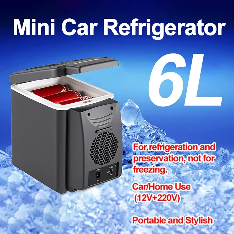 8L 6L 차량용 냉장고 냉온장 DC12V 220V 24V 차량/가정용 미니 냉장고 휴대용 냉장고 보냉박스