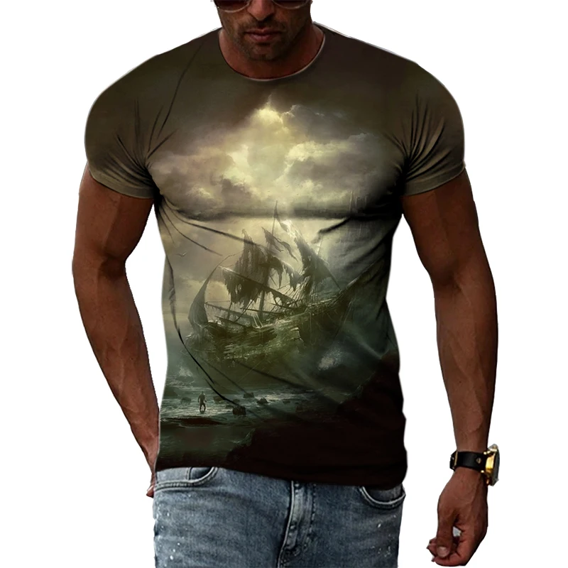 Рисунок 5 - Мужской винтажный Свободный Топ с 3D-принтом