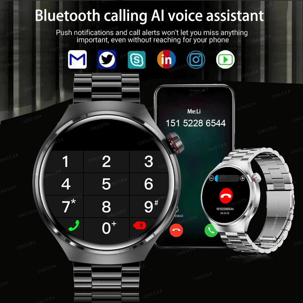 2023 New Smart Watch Men GT4 Pro 360*360 HD Screen Heart Rate Bluetooth  Call IP68 Waterproof NFC SmartWatch For Huawei Xiaomi