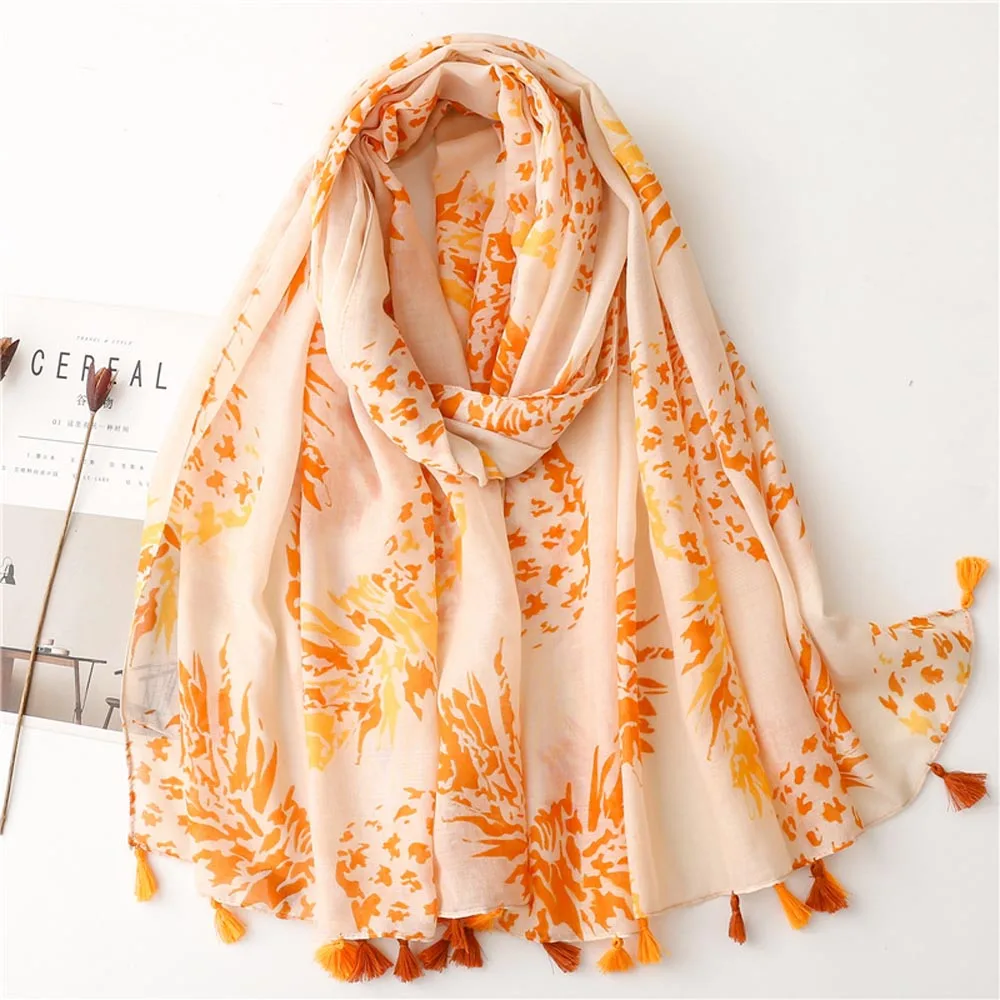 2023-women-big-pineapple-pattern-tassel-scarf-shawls-long-women-fruit-print-head-wrap-hijab-scarves-free-shipping