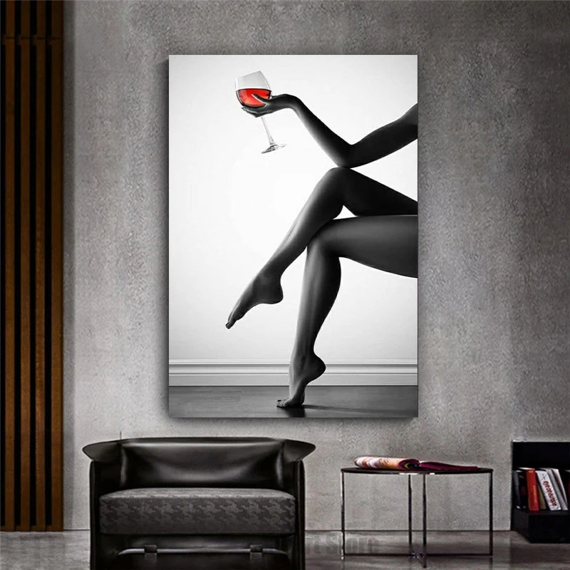 Woman Leg Poster Canvas Prints Wall Art Paintings HD Pictures for Living Room Home Office Decor Frameless
