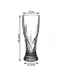 High - End Creative Carved Beer Glass - Large Capacity Cold Drink Cup - 1pcs (330ml)