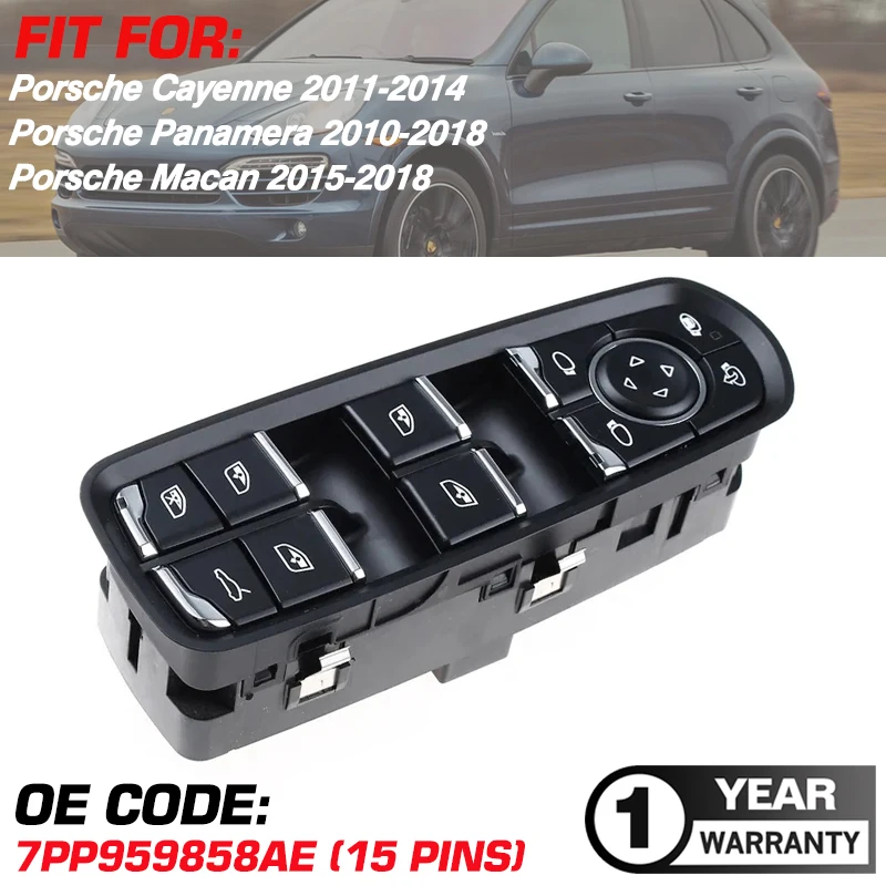 Interruttore Di Controllo Alzacristalli Per Auto Muslimah Per Porsche Cayenne 2011-2014 Porsche Panamera 2010-2018 Porsche Macan 2015-2018
