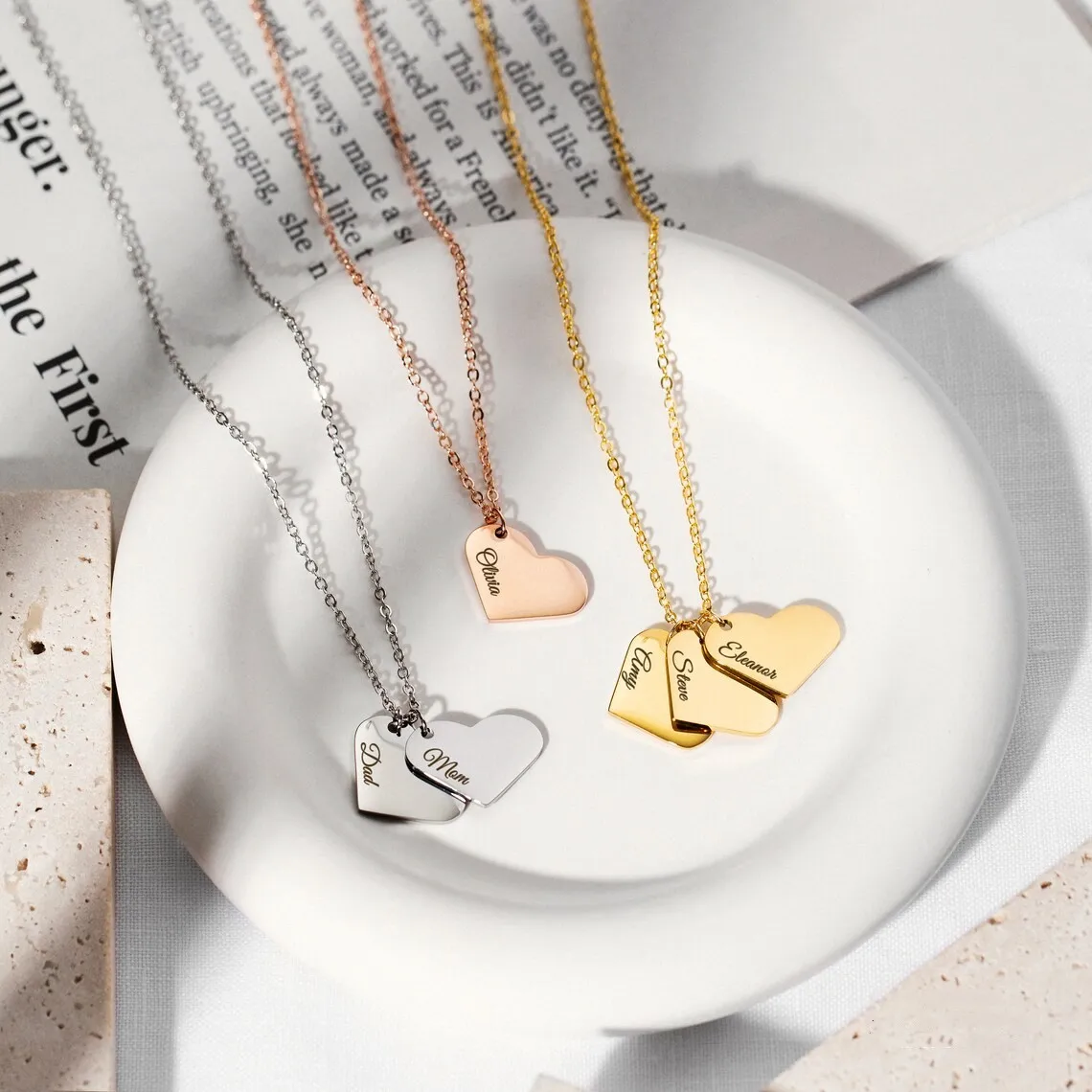 Heart Personalized Name Necklace For Women Gifts Women's Neck Chain Necklaces Fashion Jewelry