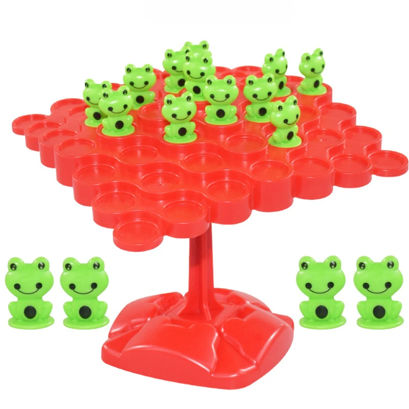 Fun Frog Balance Tree Children Math Toys Balancing Board Game Parent-child Interaction Tabletop Balance Game Toy Gift for Kids