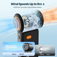 Handheld USB Turbo Fan  Super Strong Airflow Infinite Speed Adjustment Long-Lasting Battery Rechargeable Multipurpose Pocket Fan 3