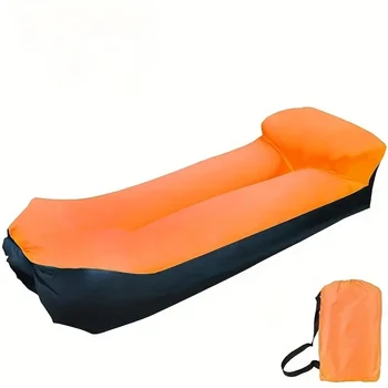 Poltrona lounge gonfiabile portatile con cuscino - Divano impermeabile per campeggio, spiaggia e festival