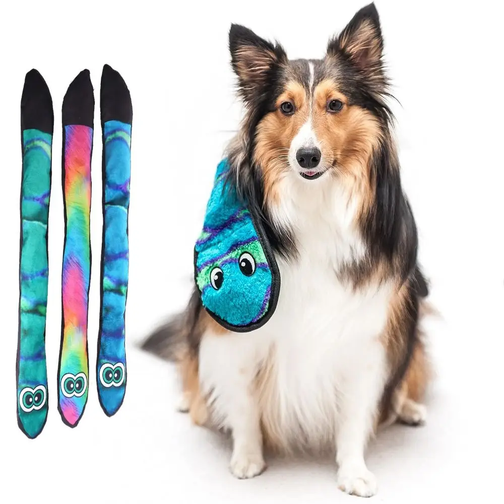 

Игрушка-пищалка для собак в форме змеи, плюшевая игрушка для собак, мягкая жевательная игрушка для собак, плюшевая игрушка для прорезывания зубов