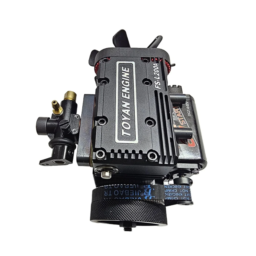 TOYAN FS-L200A 트윈 실린더 엔진 모든 금속 모델 메탄올 연료 소형 미니 엔진 기계 장난감