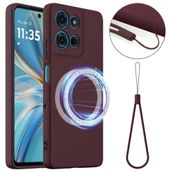 Custodia per telefono in silicone liquido premium con magnete - Compatibile con supporto da auto