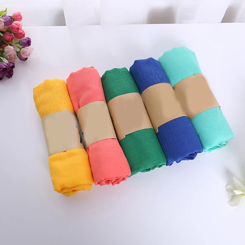 Summer 180*55cm Cotton Linen Long Scarf Female Solid Color Soft Scarves Travel Beach Shawls For Women Scarf Beautiful Gifts ??? 3