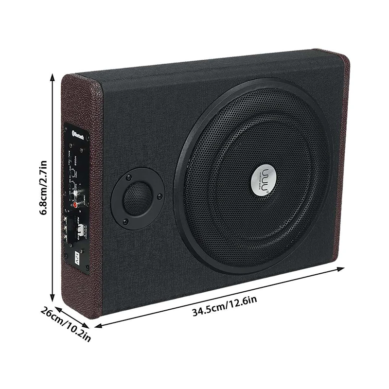 8 inches 600W Car Stereo Subwoofer Active Under Seat Hifi Digital Audio Power Amplifier AV Car Auto Amplifier Speakers Audio