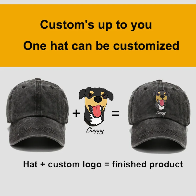 Custom Logo Washed Cotton Baseball Cap Personalized Embroidery Men'S Women Dad Hat Monogram Team Party Gorras 2