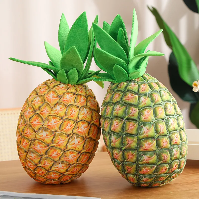 48cm Kawaii Creative Pineapple Fruite Plush Toy Cute Stuffed Plant Fruites Plushies Doll Soft Throw Pillow for Girls Kids Gifts 40 50 65cm cute flower plush pillow toy kawaii stuffed plant anime flowers plushies doll cushion kawaii soft peluches kids toys