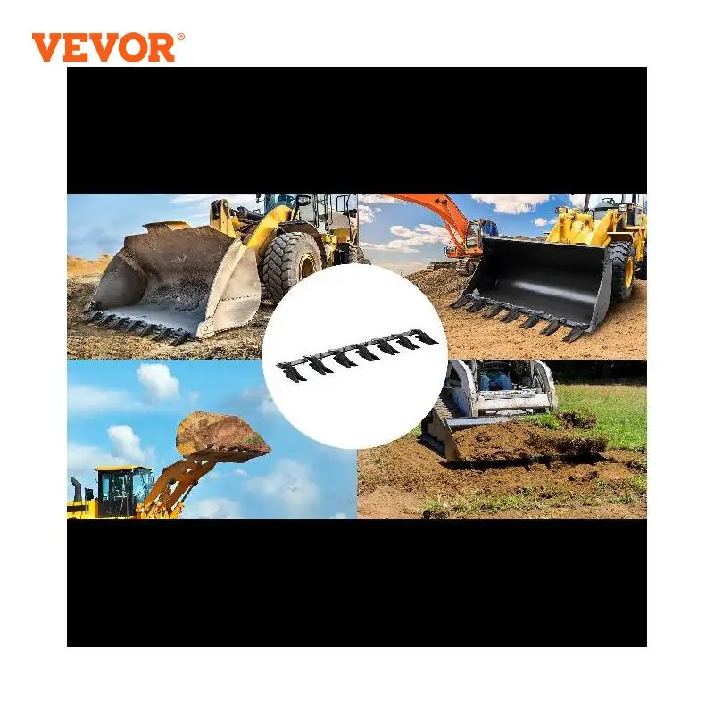 

VEVOR Bucket Tooth Bar Tractor Bucket Teeth Bar for Sub-Compact Tractor Loader Fits 1/2" or Less Bucket Cutting Edge No Drilling