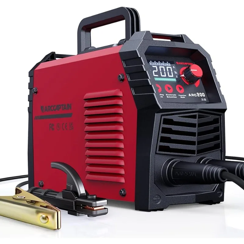 

ARCCAPTAIN Stick Welder, [Large LED Display] 200A ARC/Lift TIG Welding Machine with Synergic Control, IGBT Inverter 110V/220V
