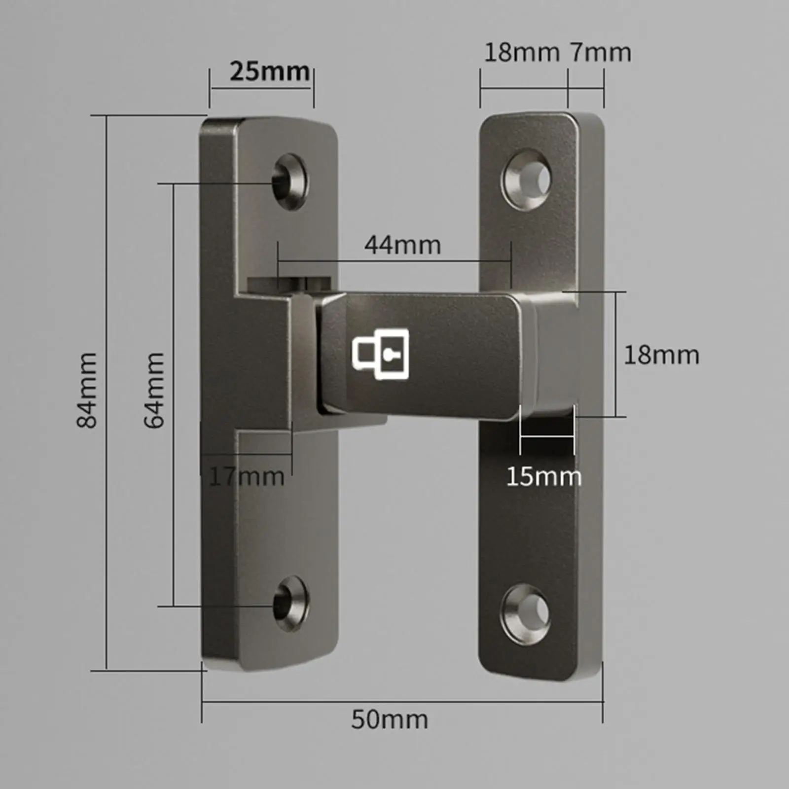 90 Degree Door Latch Luminous Easy Installation Doors Bolt Lock Flip Latch