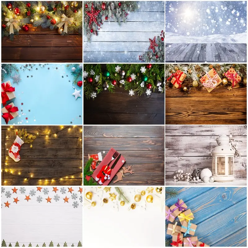 

Photorealistic Fabric Christmas Backdrop for Photography Christmas Gift Photo Backgrounds Photocall Props 210317STY-01