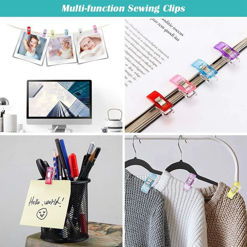 100 Piece Large Sewing Clips Fabric Clips Sewing Notions Plastic For Quilting Supplies Crafting Tools Jumbo Quilt