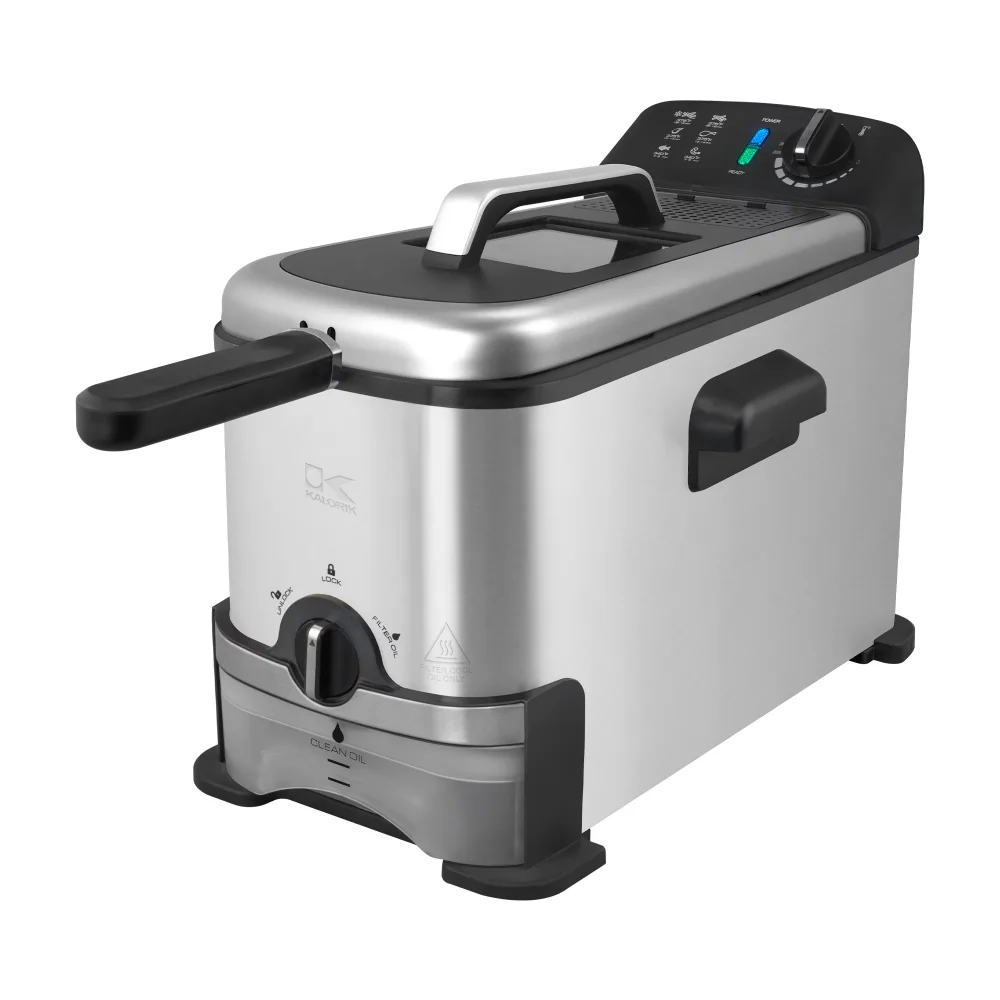 

ZAOXI 3 Liter / 3.2 Quart Deep Fryer with Oil Filtration, Stainless Steel FT 43721 BK