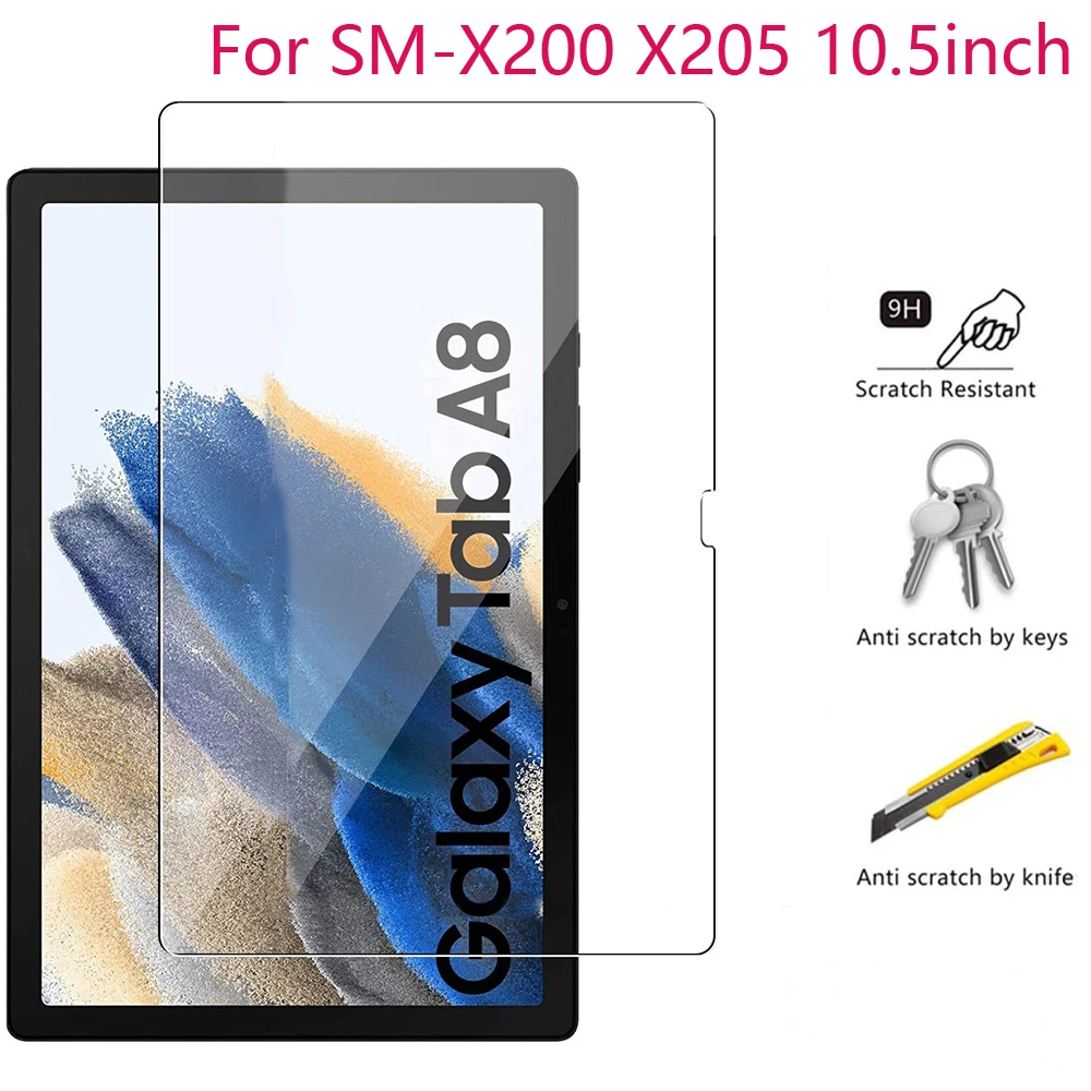 

For Samsung Galaxy Tab A8 2021 Tempered Glass 9H For tab a8 10.5inch SM-X200 SM-X205 Tablet Screen Protector Film Cover