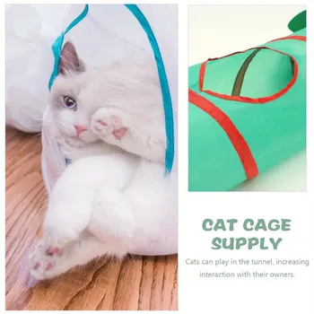 Interactive Xmas Pet Tunnel Assortments Variety Catnip Toys With Green Tunnel For Kitten Puppy Indoor Cats Xuan-us 3