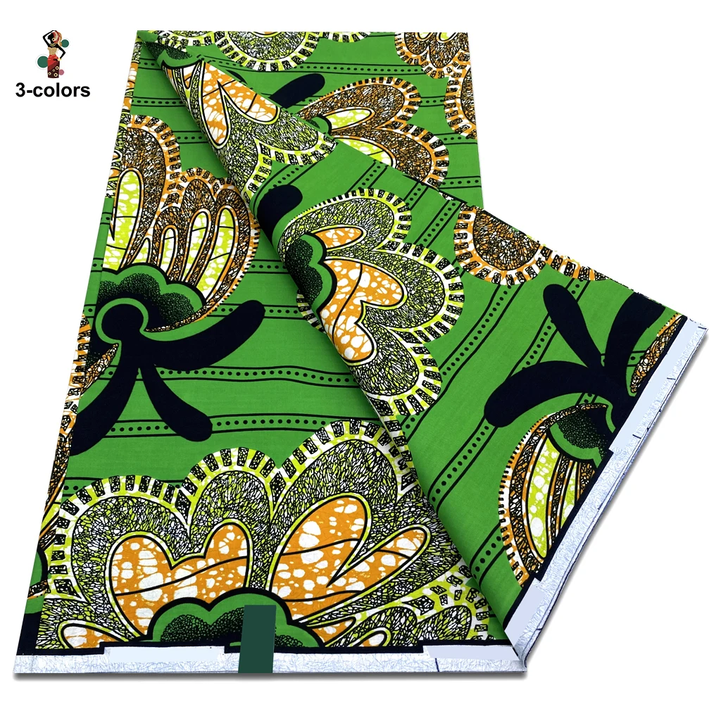 2025 Guaranteed Veritable Original African Wax Print Fabric Real Nigerian 100% Cotton Ankara Wax Fabric Soft Pagne Spuer Batik 3